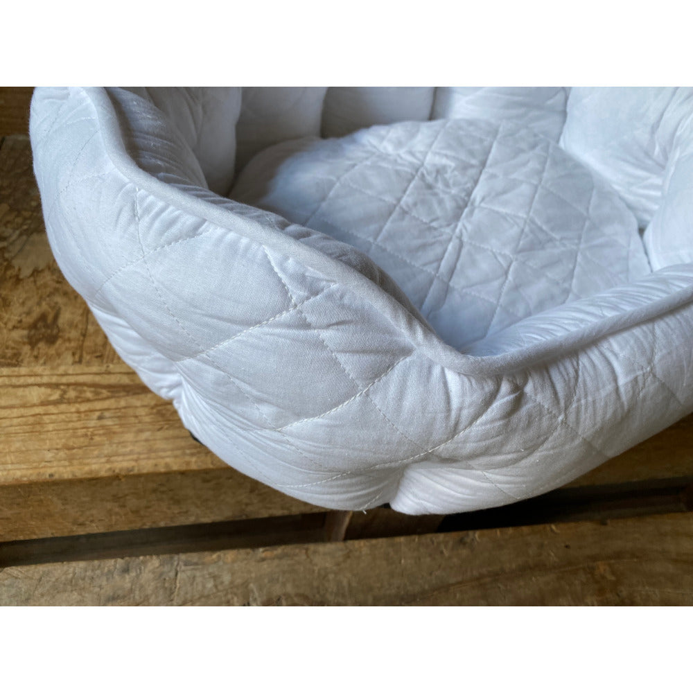 ペットベッド 洗えるペットベッド キルティング生地 ホワイトキルト ペット用品 雑貨 オフホワイト ホワイト コットン 55×45 RelaxingTheRules WK2012FO-WH