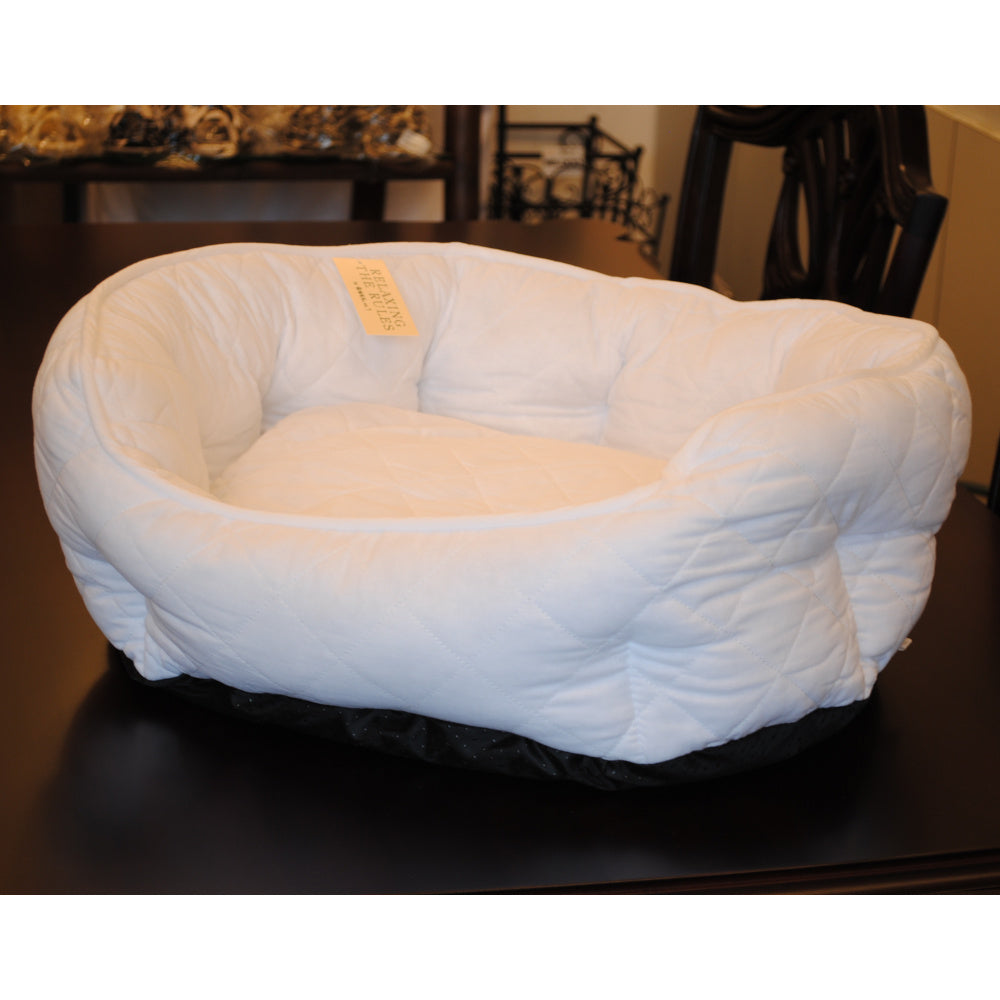 ペットベッド 洗えるペットベッド キルティング生地 ホワイトキルト ペット用品 雑貨 オフホワイト ホワイト コットン 55×45 RelaxingTheRules WK2012FO-WH