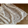 カフェカーテン チュールレース ベージュ フラワー レース生地 レースカフェカーテン レースカーテン 花刺繍 60×120 RelaxingTheRules WK4500U2-BE