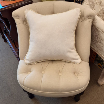 クッションカバー フランス製クッションカバー クッション トリム付きクッションカバー フランスインテリア雑貨 スタイルフランス 45x45 AndrosaceBlanc45X45