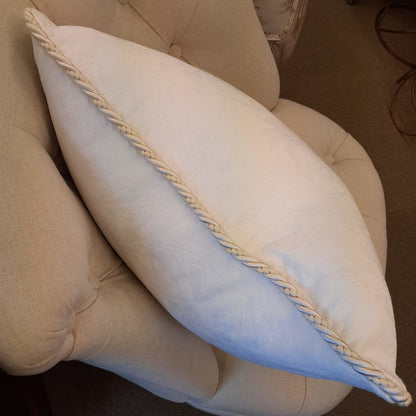 クッションカバー フランス製クッションカバー クッション トリム付きクッションカバー フランスインテリア雑貨 スタイルフランス 45x45 AndrosaceBlanc45X45