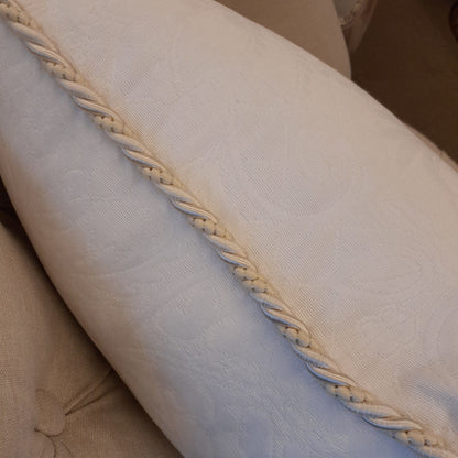 クッションカバー フランス製クッションカバー クッション トリム付きクッションカバー フランスインテリア雑貨 スタイルフランス 45x45 AndrosaceBlanc45X45