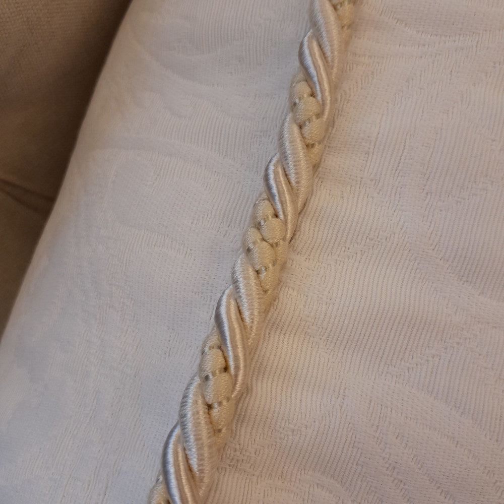 クッションカバー フランス製クッションカバー クッション トリム付きクッションカバー フランスインテリア雑貨 スタイルフランス 45x45 AndrosaceBlanc45X45