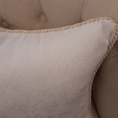 クッションカバー フランス製クッションカバー クッション トリム付きクッションカバー フランスインテリア雑貨 スタイルフランス 45x45 AndrosaceBlanc45X45