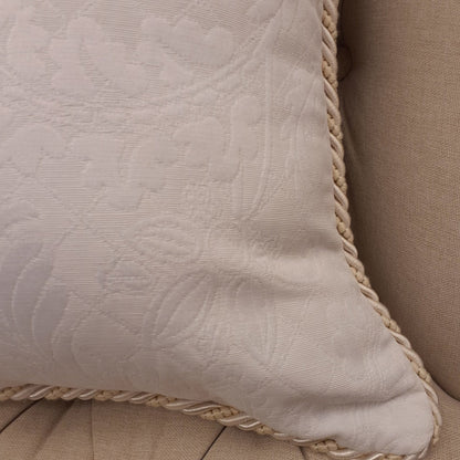クッションカバー フランス製クッションカバー クッション トリム付きクッションカバー フランスインテリア雑貨 スタイルフランス 45x45 AndrosaceBlanc45X45