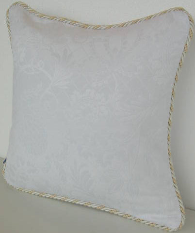 クッションカバー フランス製クッションカバー クッション トリム付きクッションカバー フランスインテリア雑貨 スタイルフランス 45x45 AndrosaceBlanc45X45