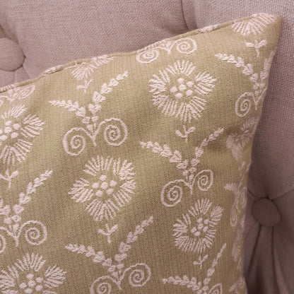 クッションカバー クッション 輸入インテリア雑貨 スタイルフランス グリーン フランス製クッションカバー 35x35 CompagnieDesEtoffes BarbetAnis35x35