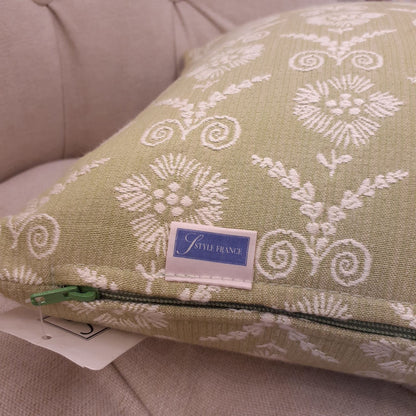 クッションカバー クッション 輸入インテリア雑貨 スタイルフランス グリーン フランス製クッションカバー 35x35 CompagnieDesEtoffes BarbetAnis35x35