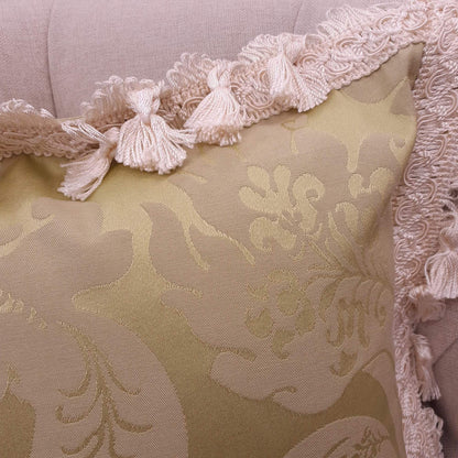 クッションカバー フリンジクッションカバー フランス製クッションカバー クッション インテリア雑貨 スタイルフランス FlorenceVtAnis 35x35 21003CU-GN