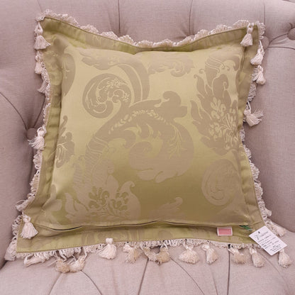 クッションカバー フリンジクッションカバー フランス製クッションカバー クッション インテリア雑貨 スタイルフランス FlorenceVtAnis 35x35 21003CU-GN