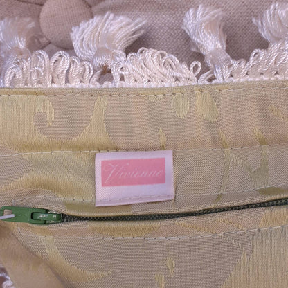 クッションカバー フリンジクッションカバー フランス製クッションカバー クッション インテリア雑貨 スタイルフランス FlorenceVtAnis 35x35 21003CU-GN