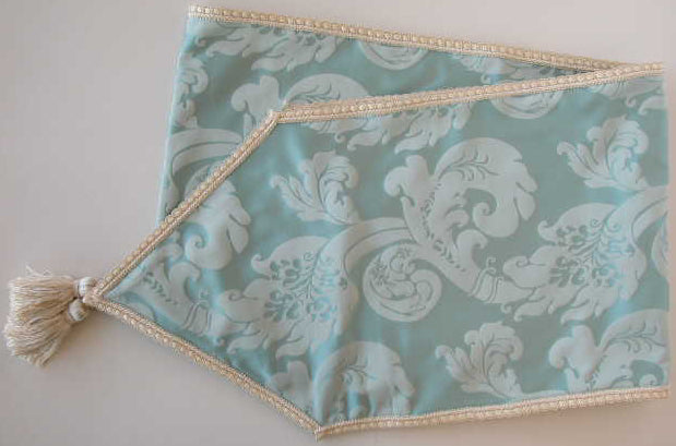 テーブルランナー テーブルライナー おしゃれ スタイルフランス フランス製生地 テーブルウエア テーブルセンター 160cm ブルー FlorenceBleu 30x160