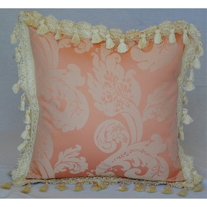 クッションカバー フリンジクッションカバー フランス製クッション フランスインテリア雑貨 スタイルフランス FlorenceRose 35x35 21003CU-PK