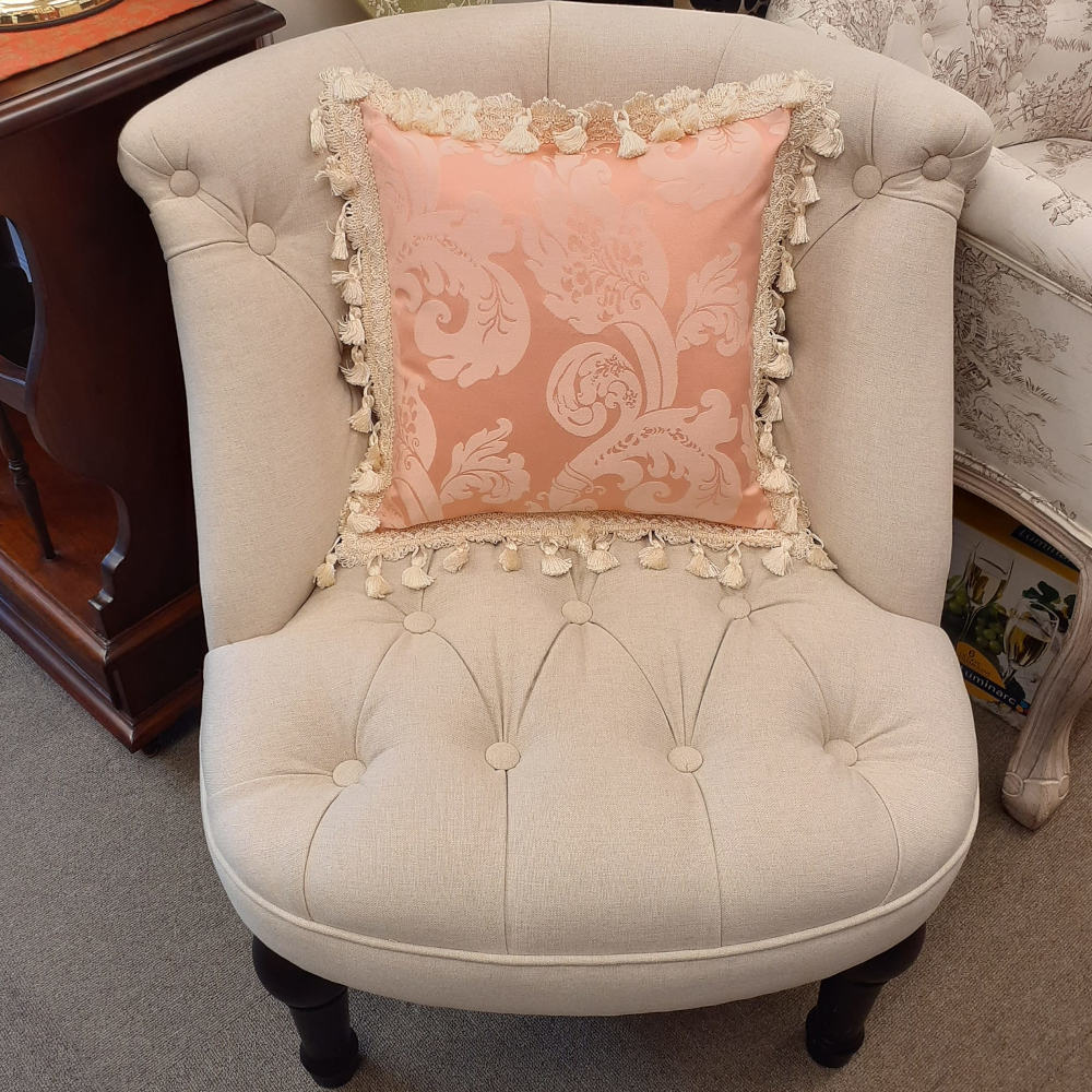 クッションカバー フリンジクッションカバー フランス製クッション フランスインテリア雑貨 スタイルフランス FlorenceRose 35x35 21003CU-PK