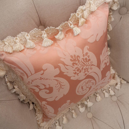 クッションカバー フリンジクッションカバー フランス製クッション フランスインテリア雑貨 スタイルフランス FlorenceRose 35x35 21003CU-PK