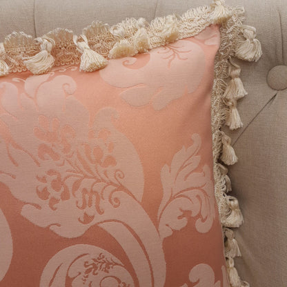 クッションカバー フリンジクッションカバー フランス製クッション フランスインテリア雑貨 スタイルフランス FlorenceRose 35x35 21003CU-PK