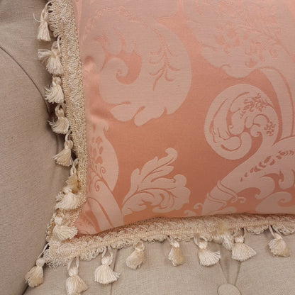 クッションカバー フリンジクッションカバー フランス製クッション フランスインテリア雑貨 スタイルフランス FlorenceRose 35x35 21003CU-PK