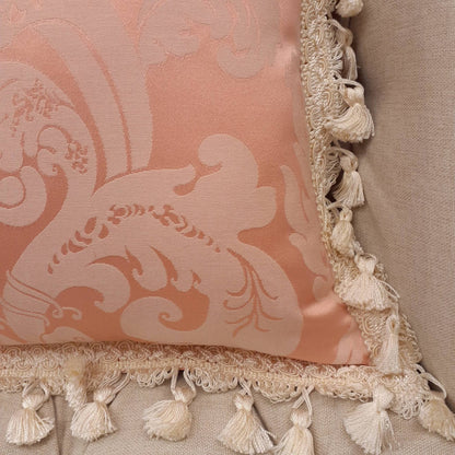 クッションカバー フリンジクッションカバー フランス製クッション フランスインテリア雑貨 スタイルフランス FlorenceRose 35x35 21003CU-PK