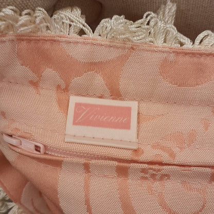 クッションカバー フリンジクッションカバー フランス製クッション フランスインテリア雑貨 スタイルフランス FlorenceRose 35x35 21003CU-PK