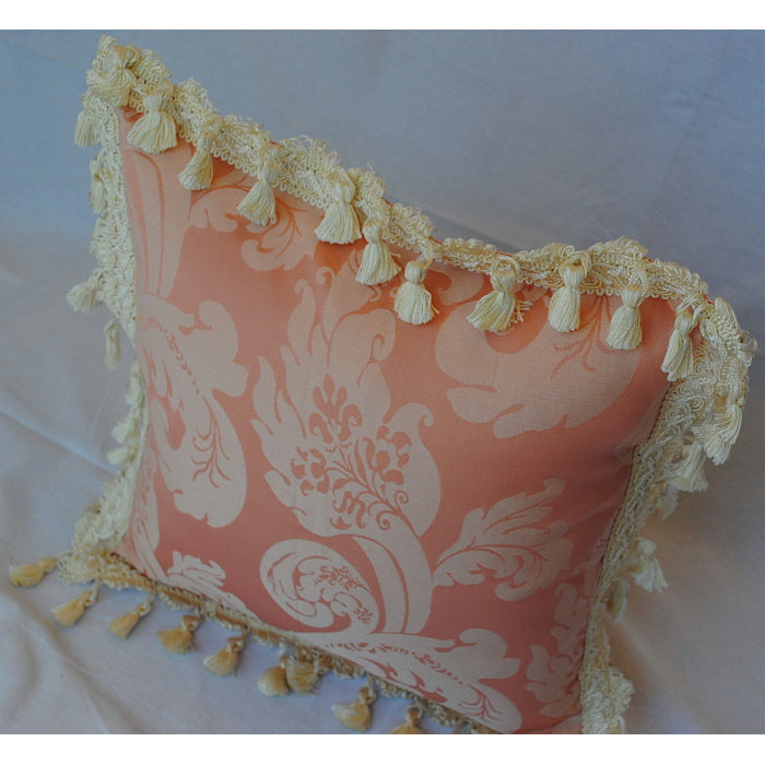 クッションカバー フリンジクッションカバー フランス製クッション フランスインテリア雑貨 スタイルフランス FlorenceRose 35x35 21003CU-PK