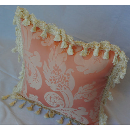 クッションカバー フリンジクッションカバー フランス製クッション フランスインテリア雑貨 スタイルフランス FlorenceRose 35x35 21003CU-PK