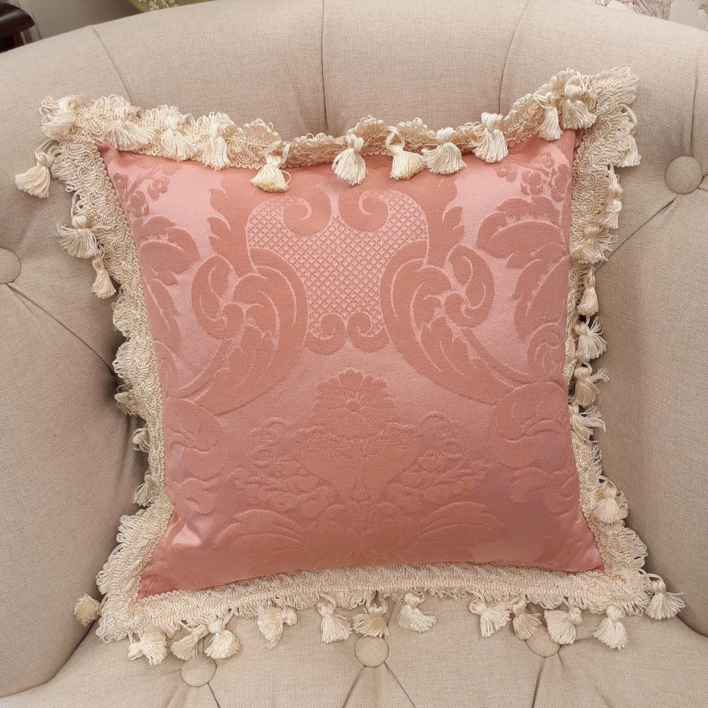 クッションカバー フランス製クッションカバー フリンジクッションカバー フランス製インテリア雑貨 スタイルフランス RegenceRose 35x35 21003CU-MP