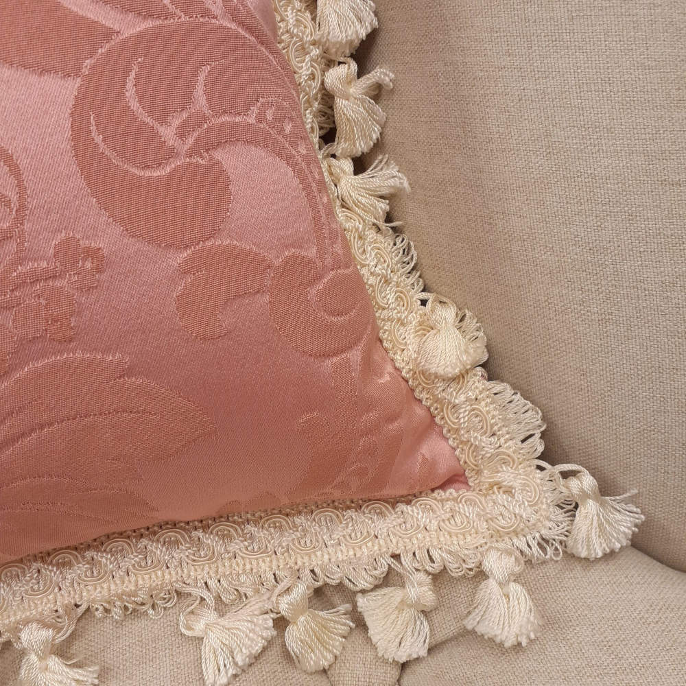 クッションカバー フランス製クッションカバー フリンジクッションカバー フランス製インテリア雑貨 スタイルフランス RegenceRose 35x35 21003CU-MP