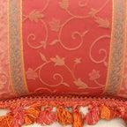 クッションカバー フリンジクッションカバー フランス製クッションカバー スタイルフランス 35x35 ReginaFuchsia