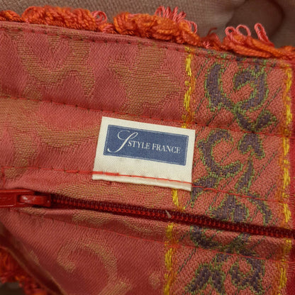 クッションカバー フリンジクッションカバー フランス製クッションカバー スタイルフランス 35x35 ReginaFuchsia