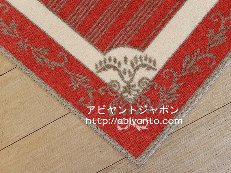 玄関マット マンション玄関マット ラグマット オーガニック コットン100% フランス製マット スタイルフランス セルジュルサージュ ラグマット SERGELESAGE フランスラグマット 段通玄関マット 綿100％ solene/rouge 50x70cm