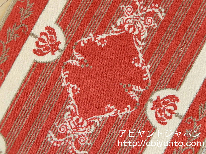 玄関マット マンション玄関マット ラグマット オーガニック コットン100% フランス製マット スタイルフランス セルジュルサージュ ラグマット SERGELESAGE フランスラグマット 段通玄関マット 綿100％ solene/rouge 50x70cm