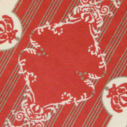 玄関マット マンション玄関マット ラグマット オーガニック コットン100% フランス製マット スタイルフランス セルジュルサージュ ラグマット SERGELESAGE フランスラグマット 段通玄関マット 綿100％ solene/rouge 50x70cm