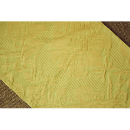 テーブルセンター グリーン オシャレ フリンジ付き フランス製生地 スタイルフランス 30x60cm TaorminaTill