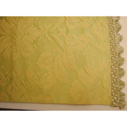 テーブルセンター グリーン オシャレ フリンジ付き フランス製生地 スタイルフランス 30x60cm TaorminaTill