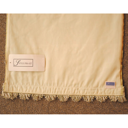 テーブルセンター グリーン オシャレ フリンジ付き フランス製生地 スタイルフランス 30x60cm TaorminaTill